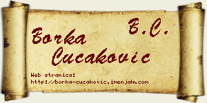 Borka Čučaković vizit kartica